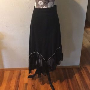 Alberto Makali Black Fit and Flare Skirt Mesh 6